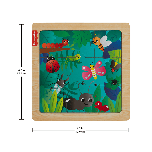 Fisher-Price Juguete para Bebés Rompecabezas Amigos de la Jungla de Madera