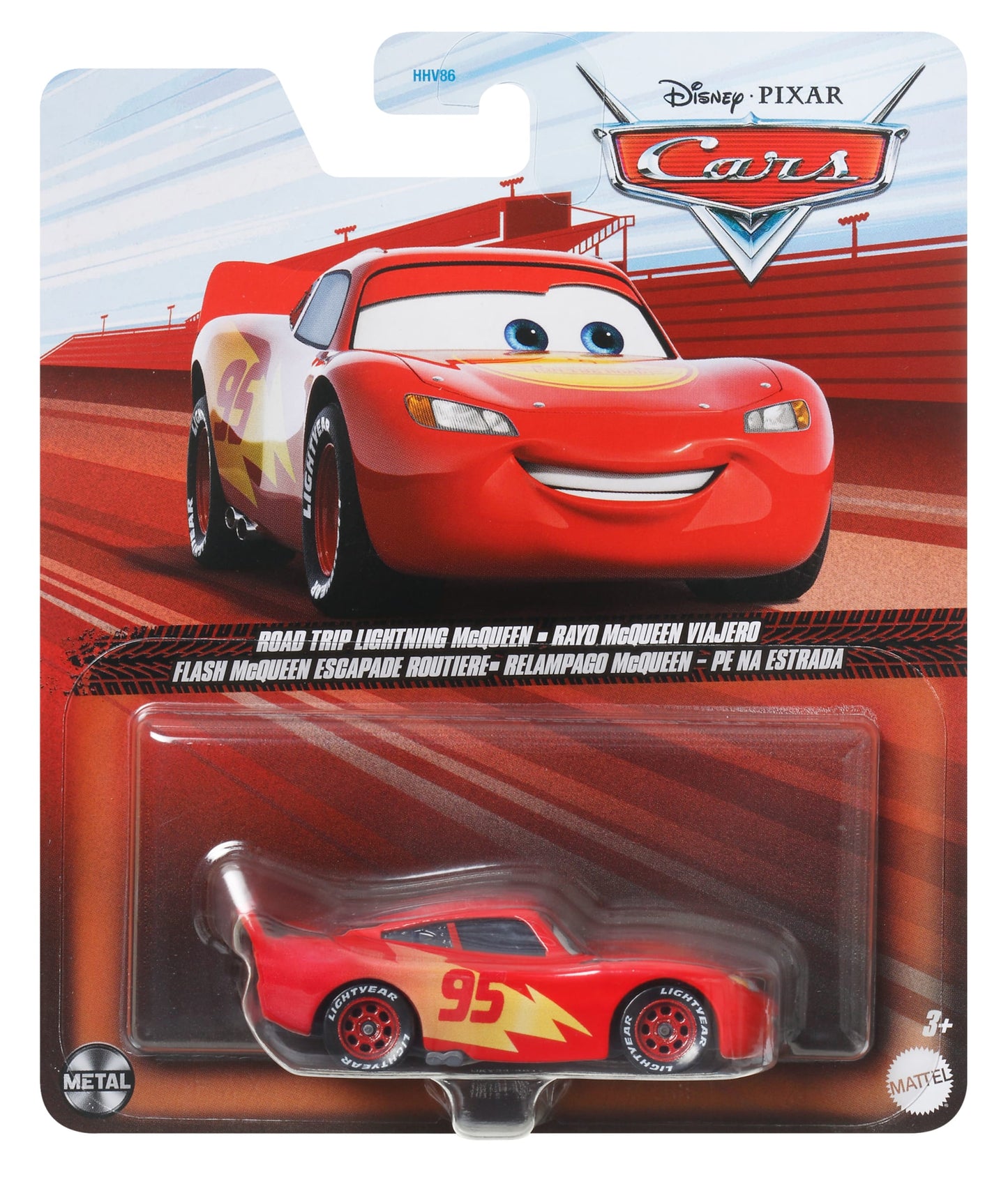 Cars de Disney y Pixar Diecast Vehículo de Juguete Rayo McQueen Viajero
