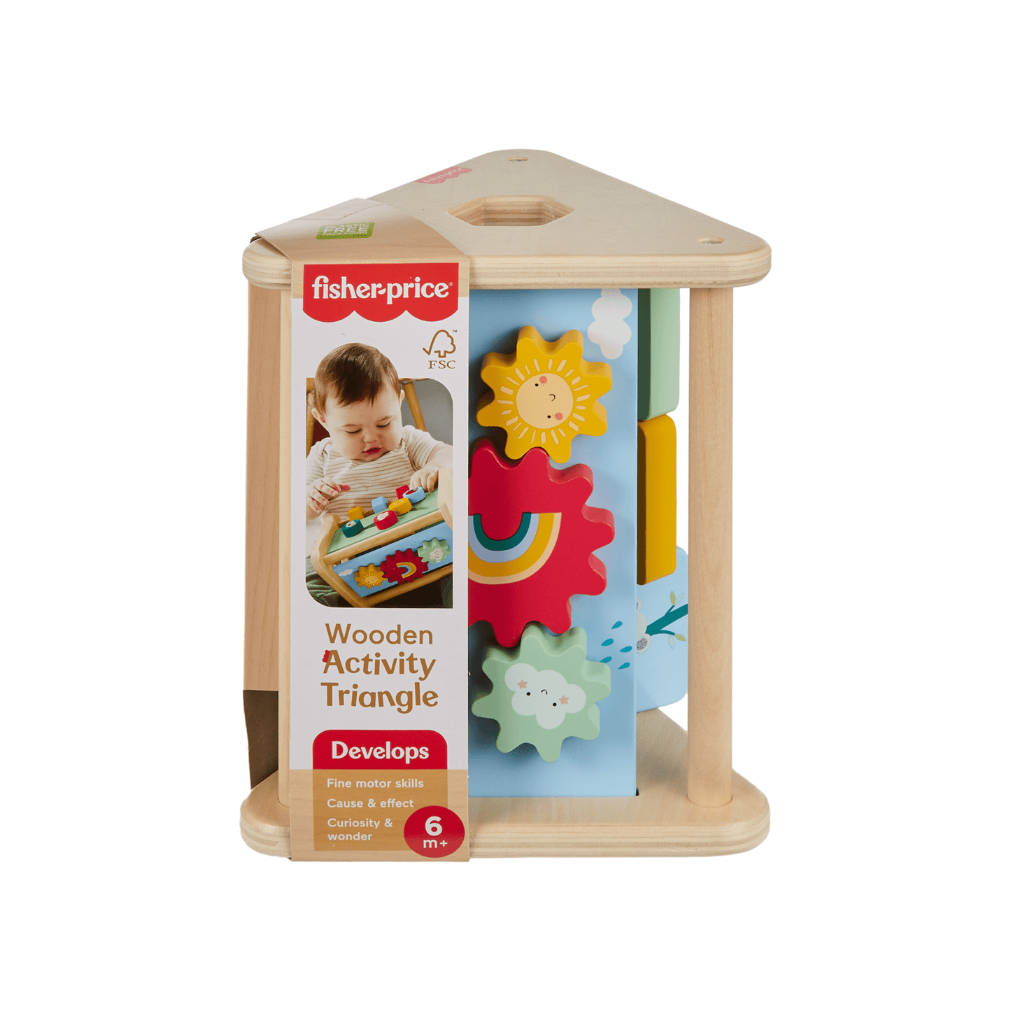 Fisher-Price Brinquedo para Bebês Triângulo de Atividades de Madeira