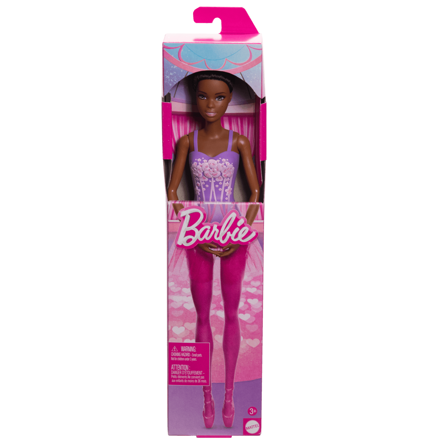 Barbie-Barbie Ballerine-Poupée Brune Avec Tutu Amovible Violet
