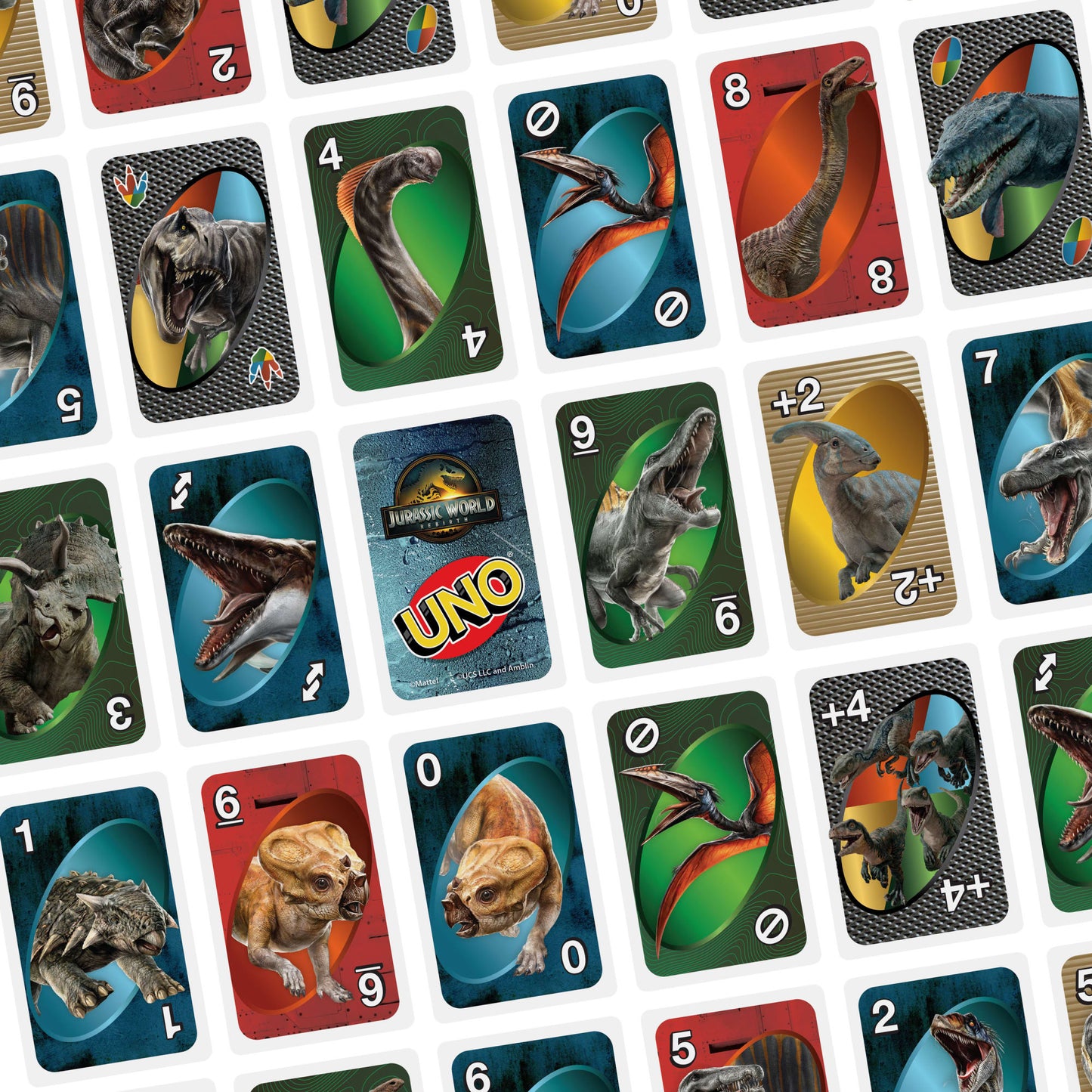 Uno-Jeu de Cartes Jurassic World Renaissance-Pour Toute La Famille