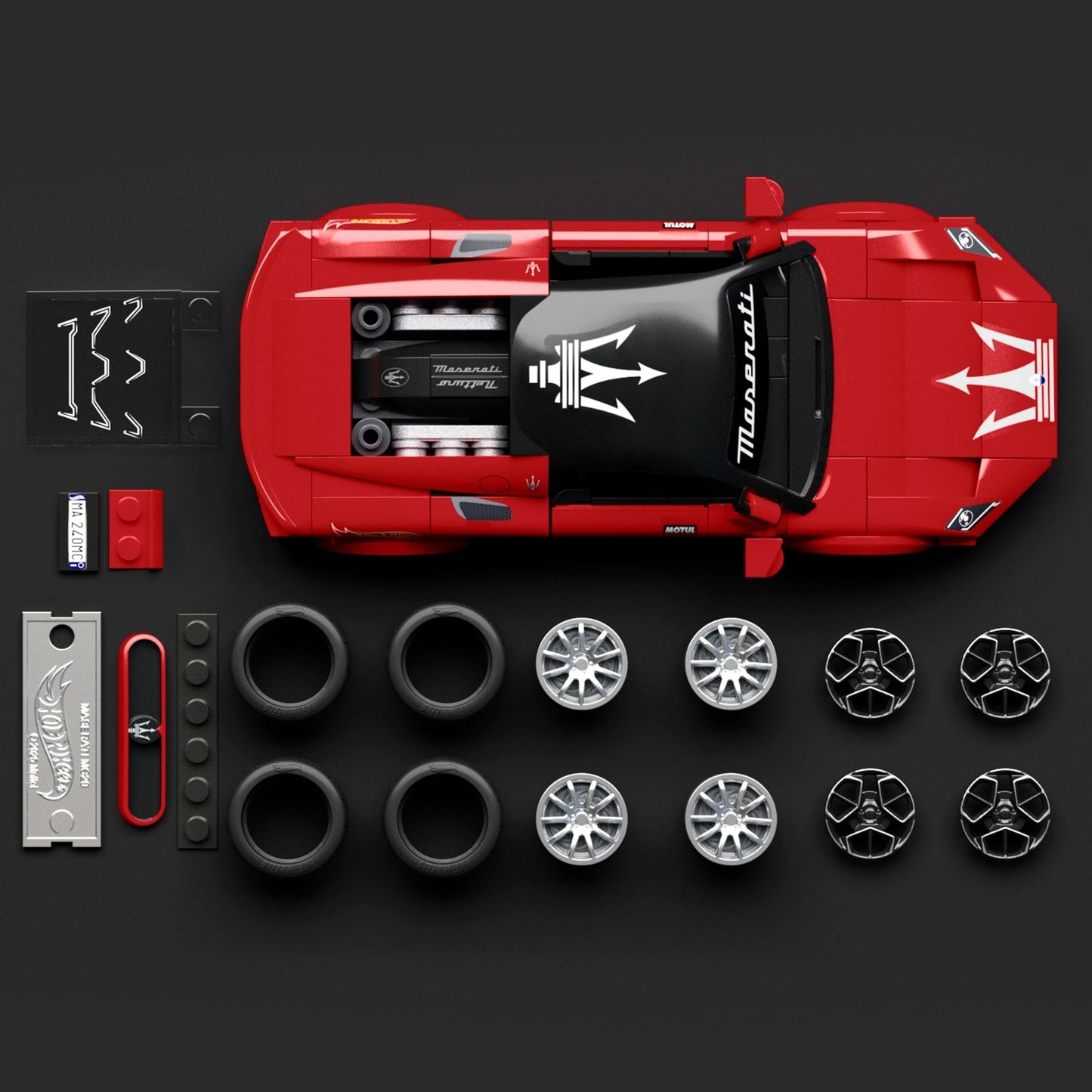 Mattel Brick Shop Hot Wheels Maserati Mc20, Kit de Construction de Jouets 250 Pièces, de Collection