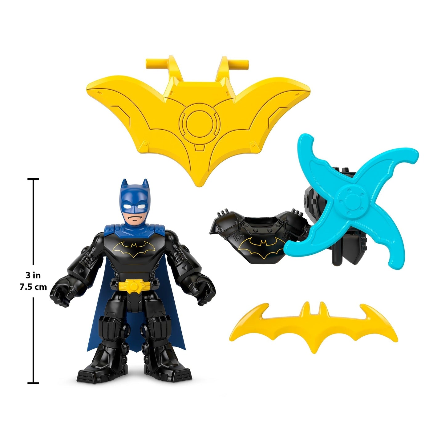 Fisher-Price Imaginext DC Super Friends Metal Force Batman Action Figure & Accessories Set, 3-Inch