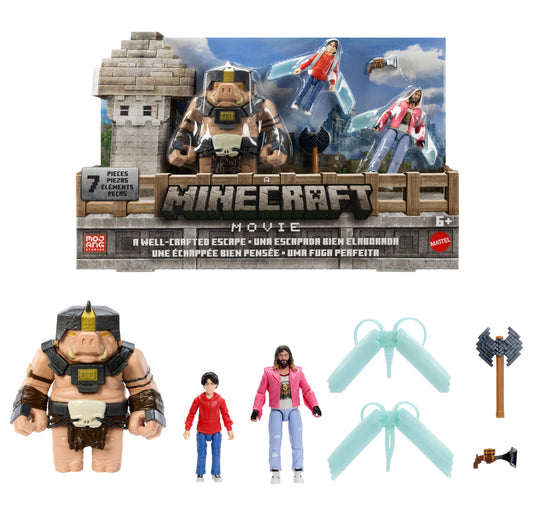 Minecraft La Película Figura de Acción Paquete Escape Épico