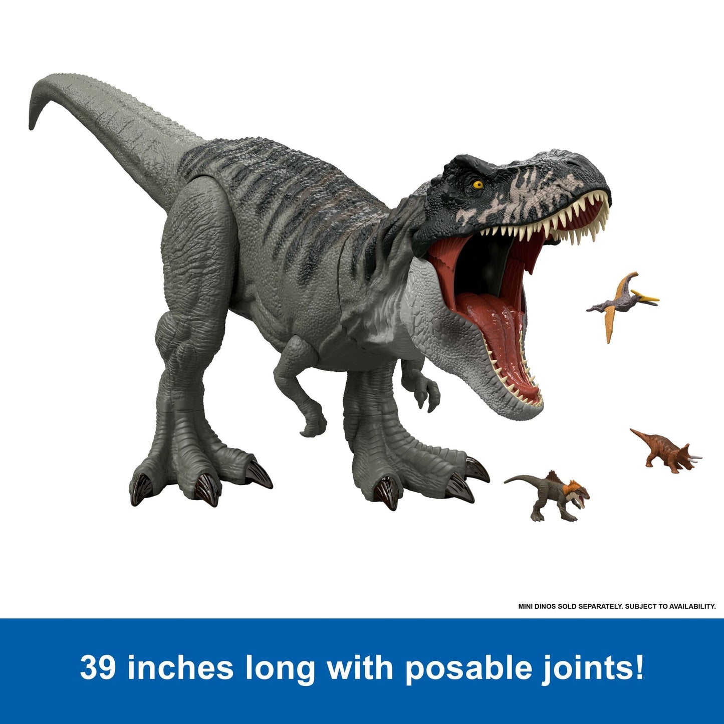 Jurassic World Rebirth Super Colossal Tyrannosaurus Rex Action Figure, T-Rex Dinosaur Movie Toy