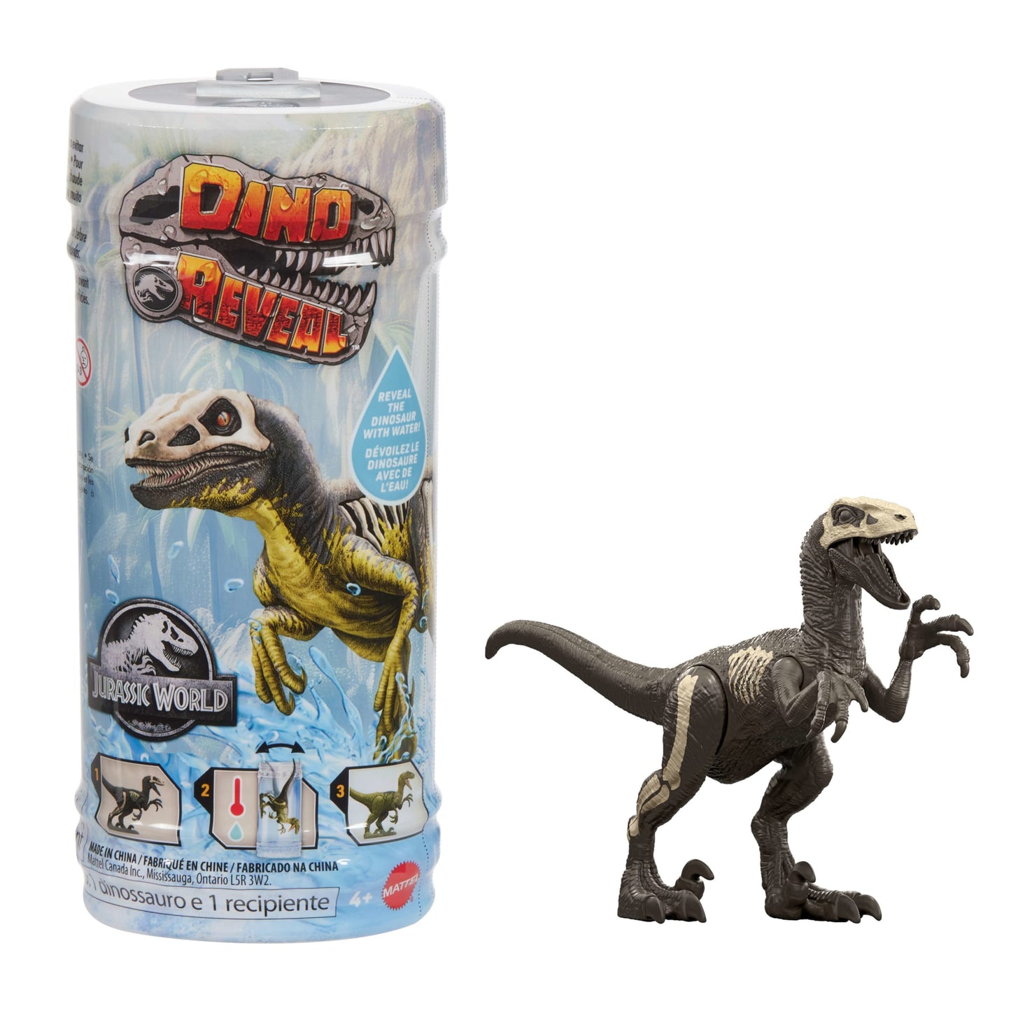 Jurassic World Dino Reveal Dinosaur Toys, Warm Water Uncovers Full Decoration, Unpack & Color Change