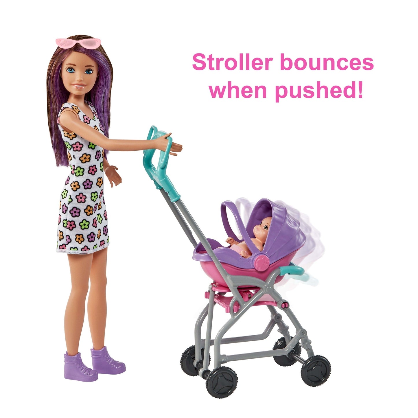 Barbie Skipper Babysitters Inc. Doll & Stroller Playset, For 3 Years & Up