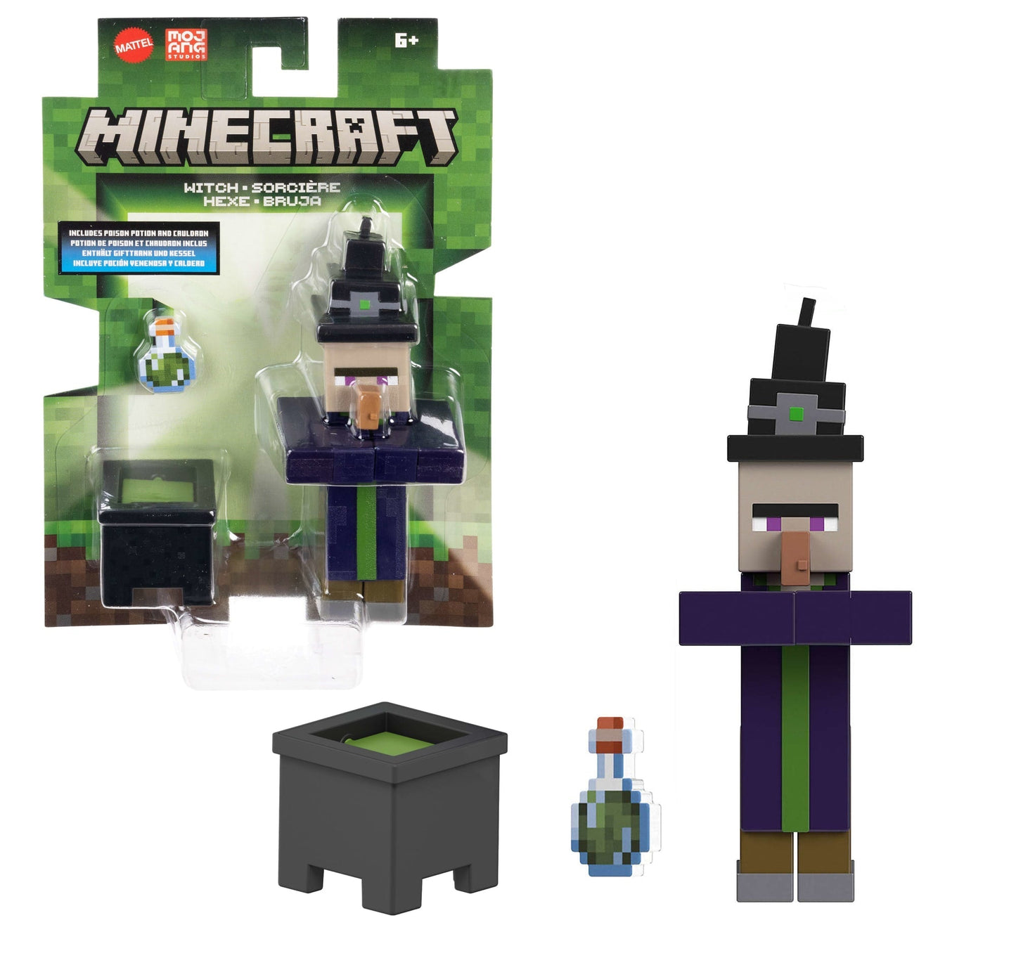 Minecraft Vanilla Figura de Ação Bruxa 3.25