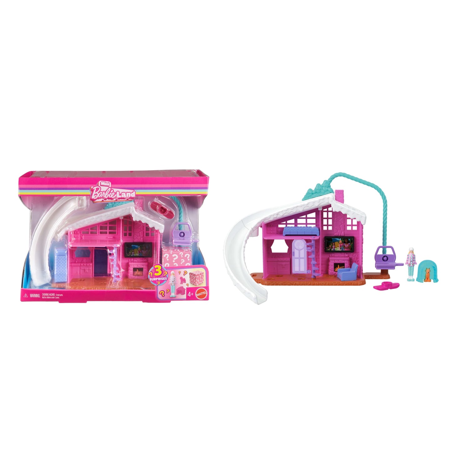 Barbie Mini Barbie Land Doll House Playsets With 1.5-Inch Doll, Furniture & Accessories