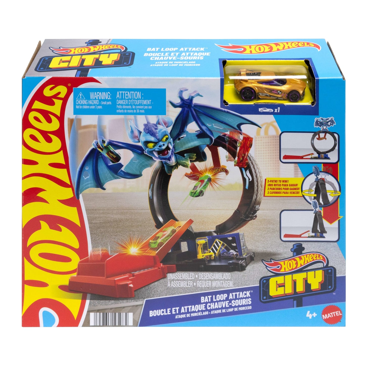 Hot Wheels City Pista de Brinquedo Ataque do Morcego