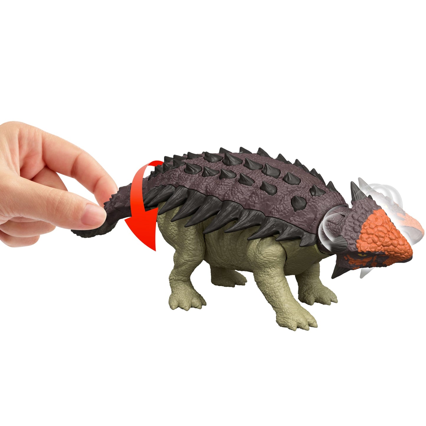 Jurassic World Dinossauro de Brinquedo Rebirth Rugido Selvagem Euoplocephalus