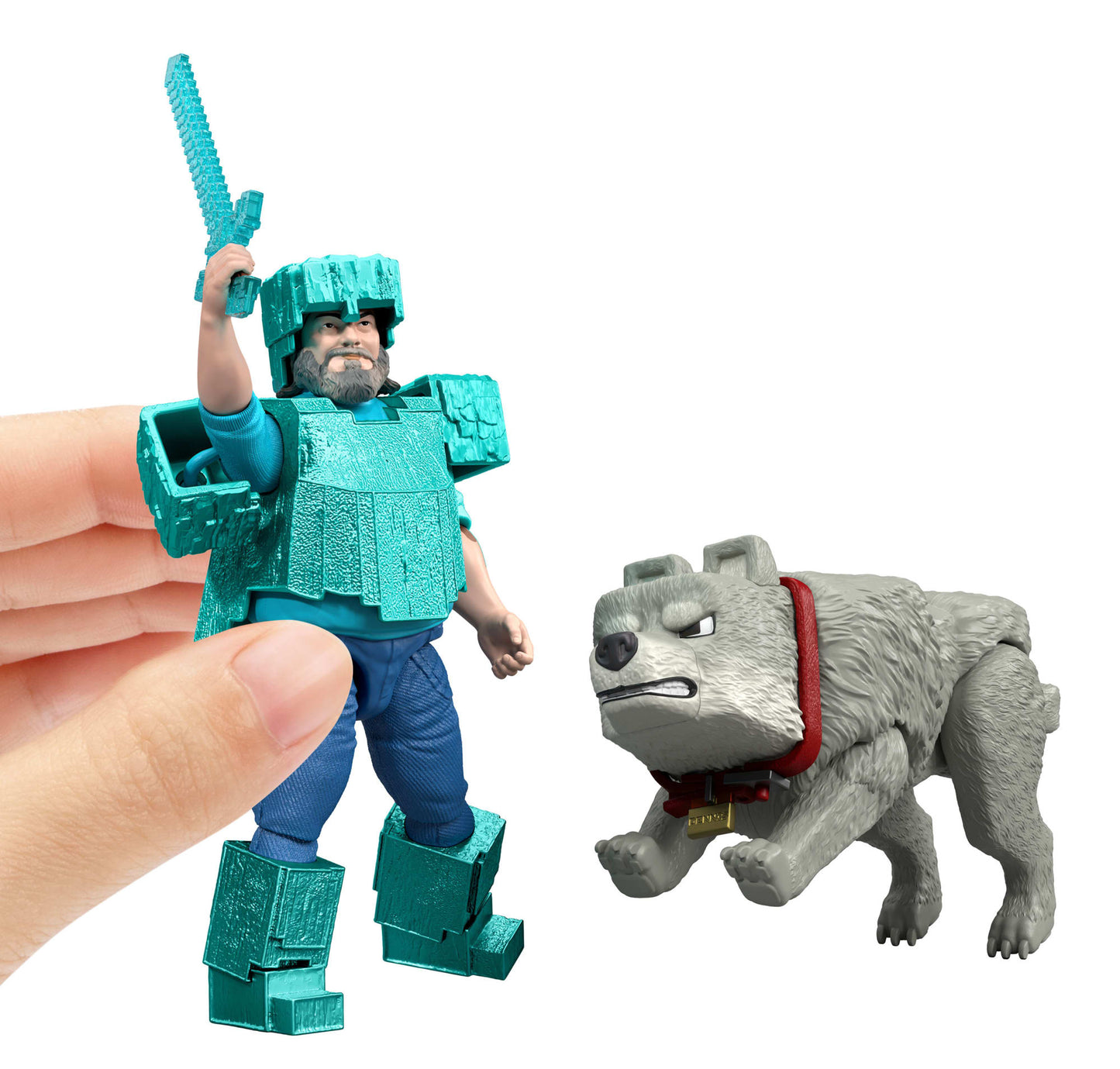 Minecraft Man's Best Wolf Pack With 2 Action Figures & 2 Accessories, Set Inspired By The Movie
