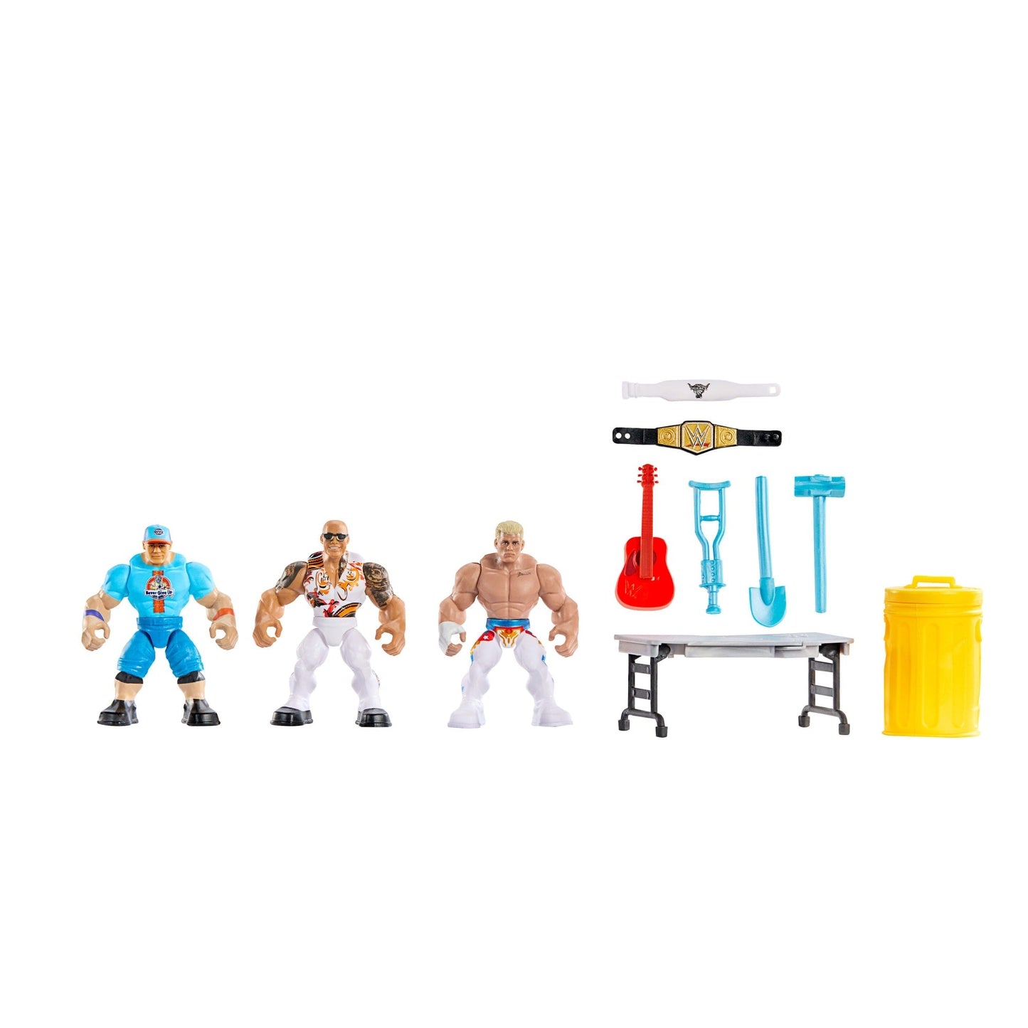 Wwe  Knuckle Crunchers  Coffret de 3Figurines Articulées et Acc.