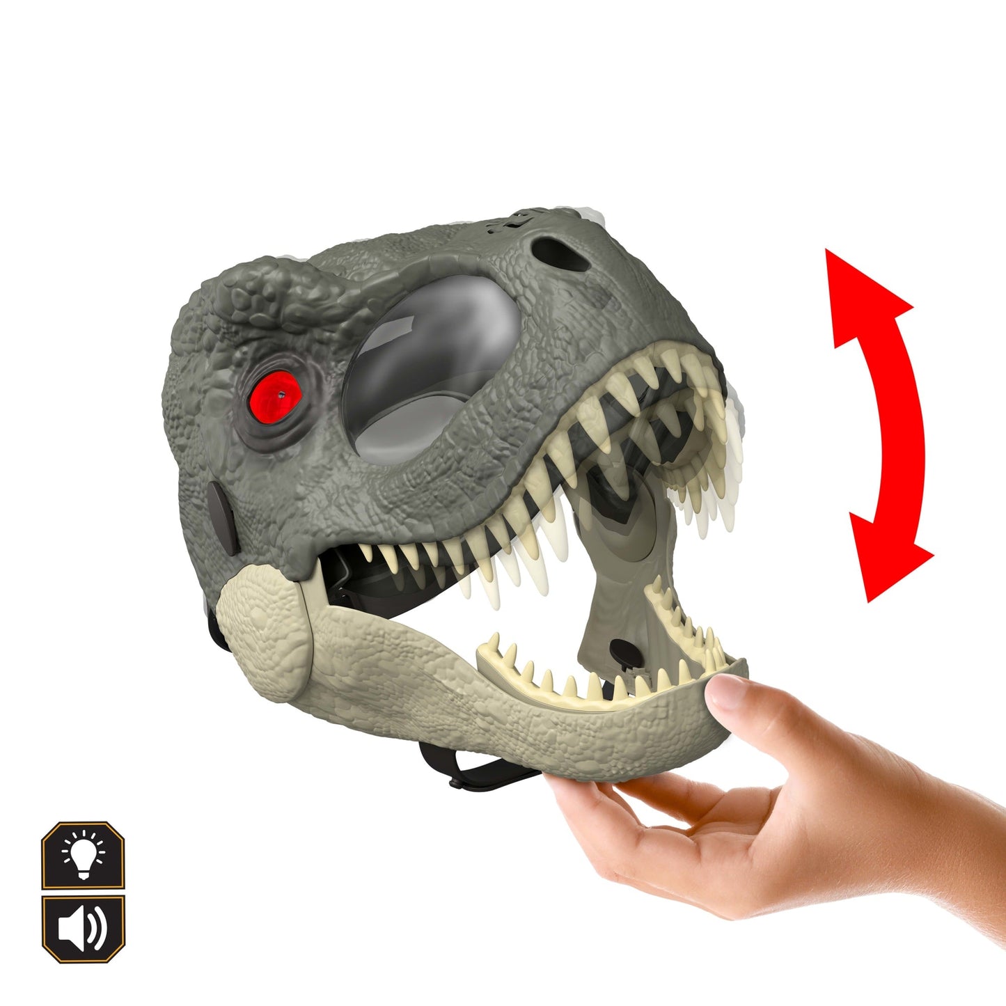 Jurassic World Rebirth  Masque de Jeu de Rôle  T. Rex, Yeux à del