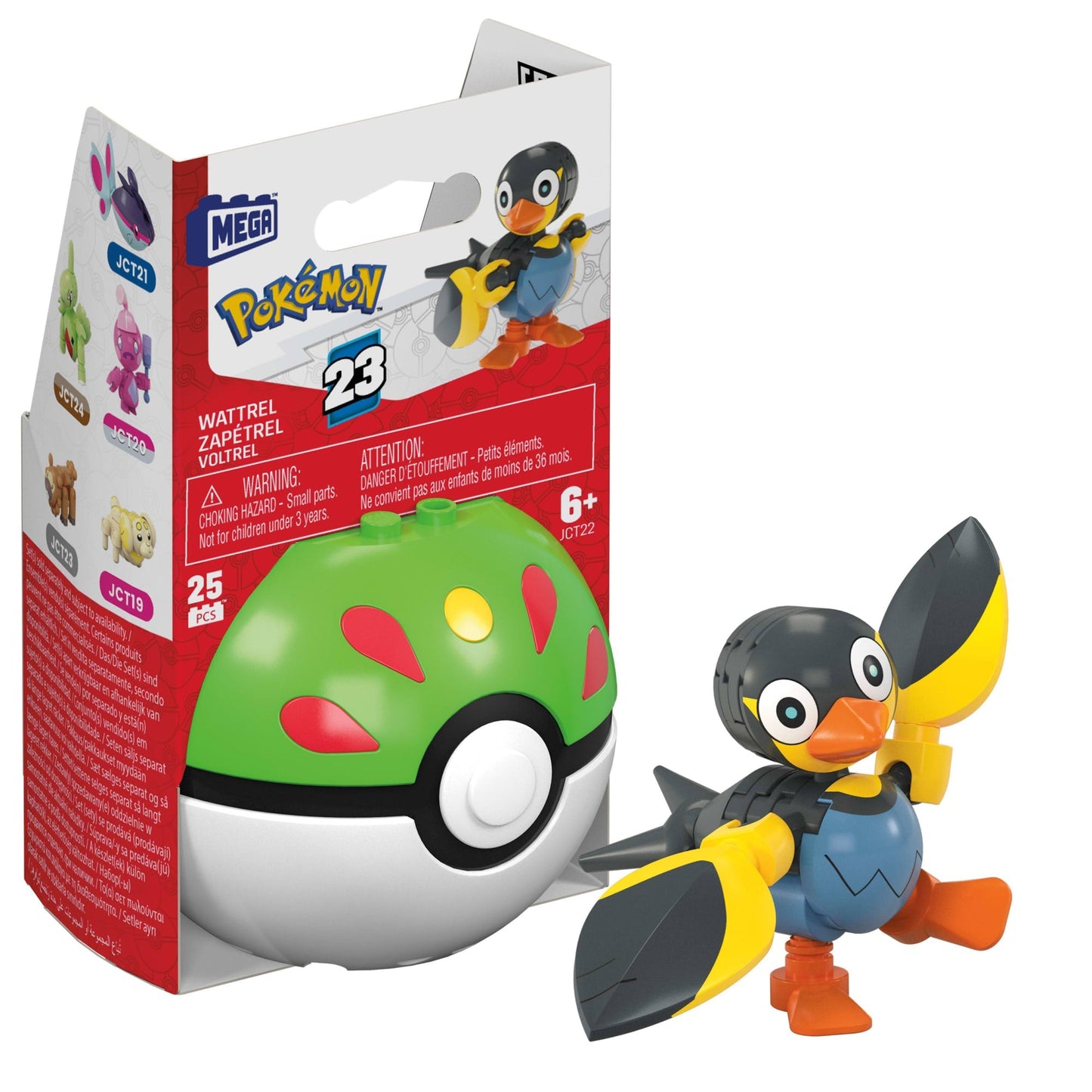 MEGA Pokémon Juguete de Construcción Pokébola Coleccionable Wattrel