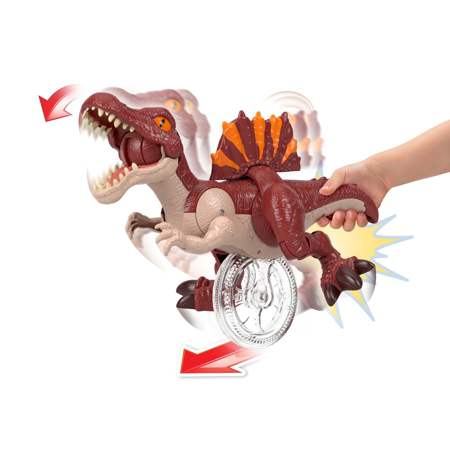 Imaginext Jurassic World Dinosaurio de Juguete Rebirth Spinosaurus Corredor