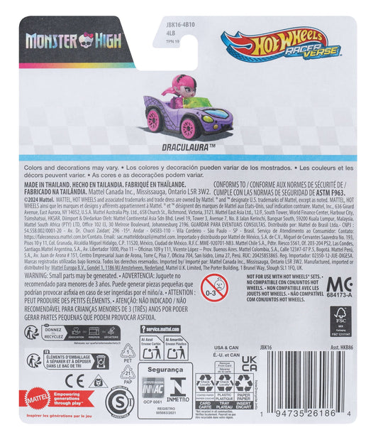Hot Wheels RacerVerse Veículo de Brinquedo Draculaura