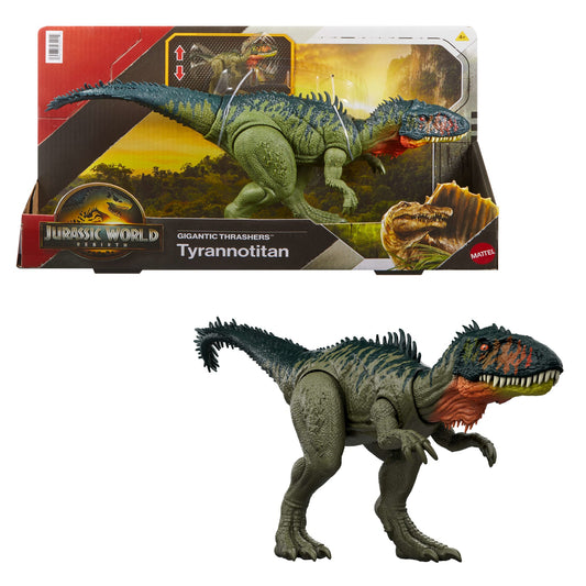 Jurassic World Dinossauro de Brinquedo Rebirth Rastreadore Gigantes Tyrannotitan