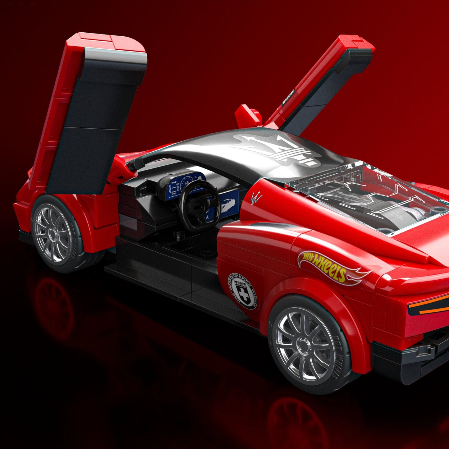 Mattel Brick Shop Hot Wheels Maserati Mc20, Kit de Construction de Jouets 250 Pièces, de Collection