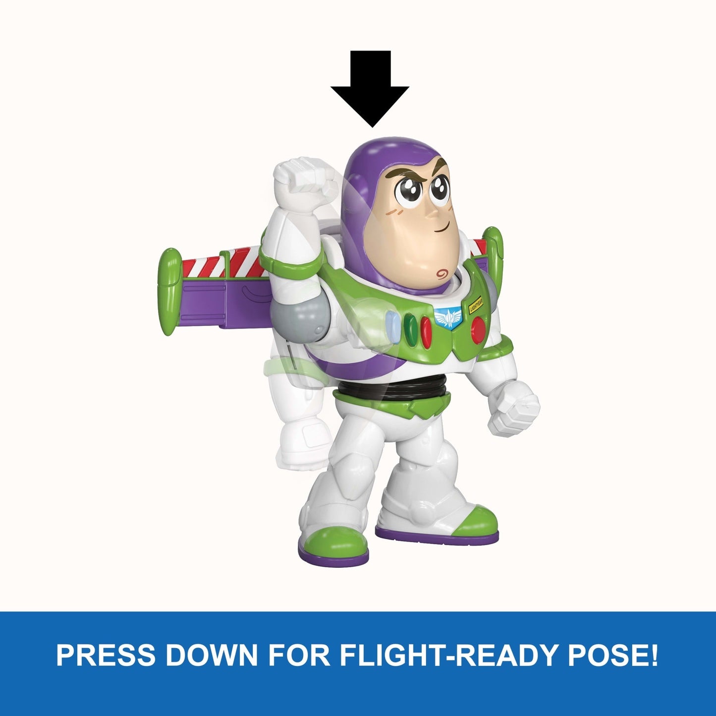 Disney And Pixar Click Figs Buzz Lightyear, Toy Story Small Movie Toy With Pop Up Action Move