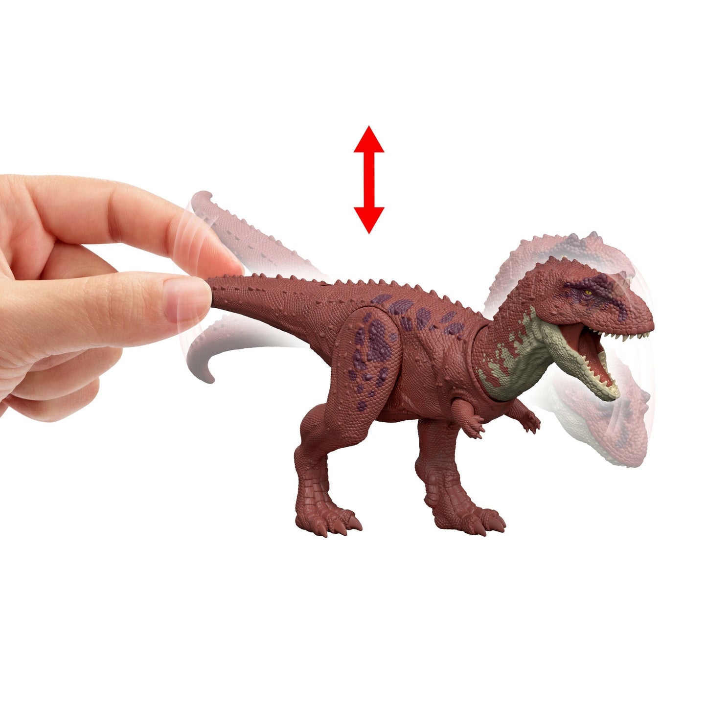 Jurassic World Dinossauro de Brinquedo Rebirth Rugido Selvagem Aucasaurus