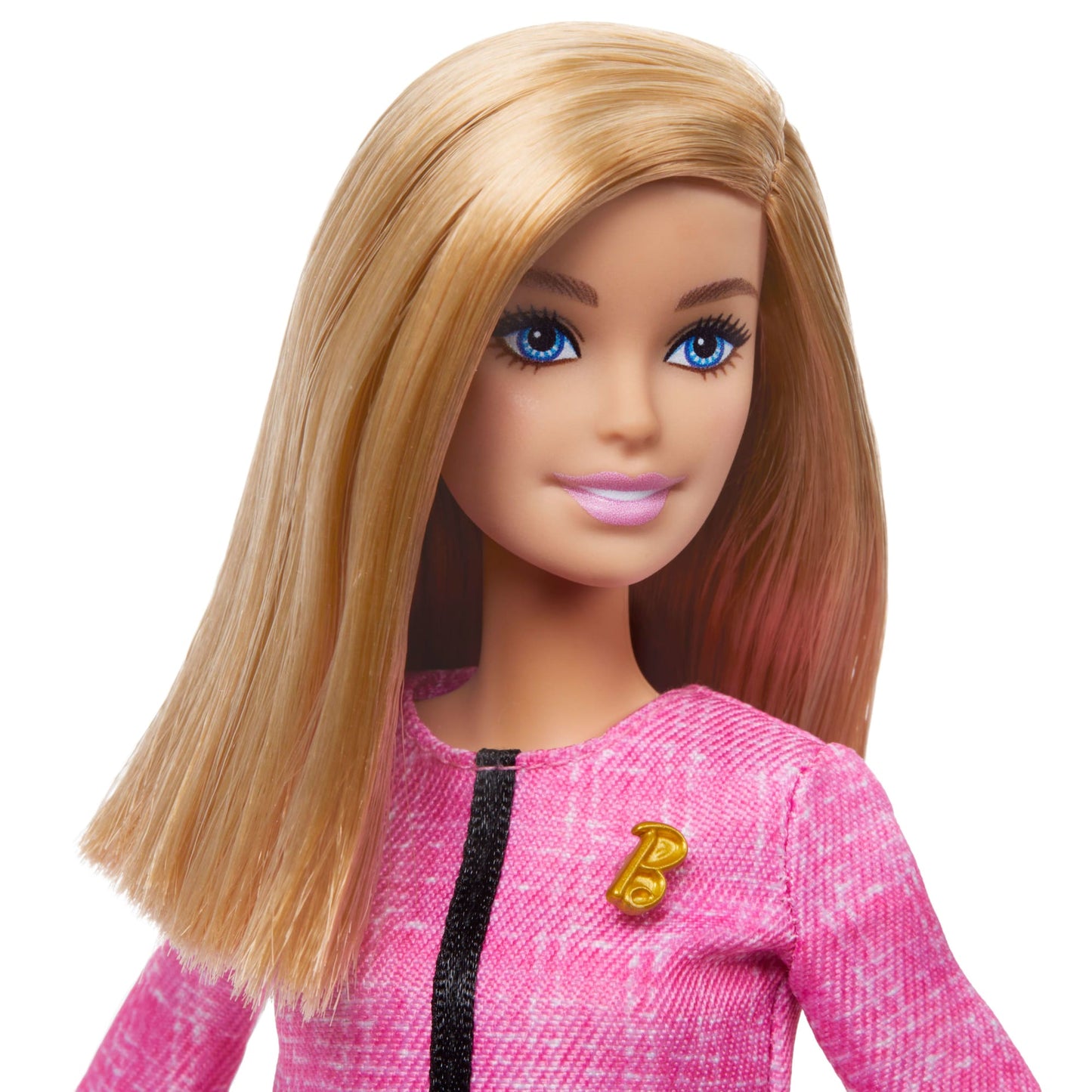 Barbie Future Leader Doll, Blonde, Wearing Outfit With 2 Golden Bracelets & Pin