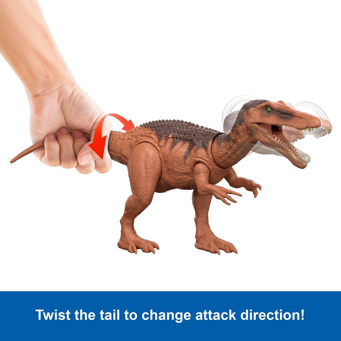 Jurassic World Rebirth Wild Roar Baryonyx Dinosaur Toy, Tail Controlled Attack Chomp & Sound