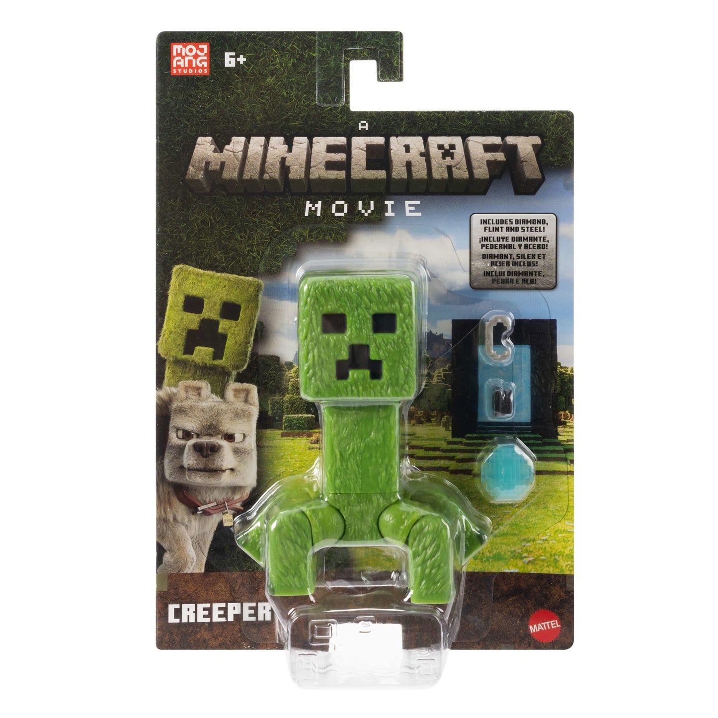 Minecraft o Filme Figura de Ação Creeper de 4 polegadas