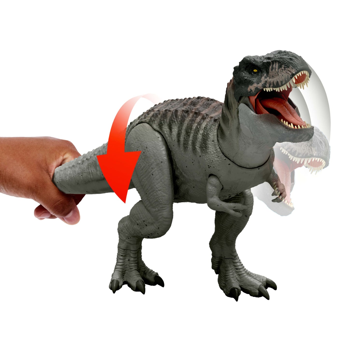 Jurassic World Dinossauro de Brinquedo Rebirth T-Rex Mordida Destruidora
