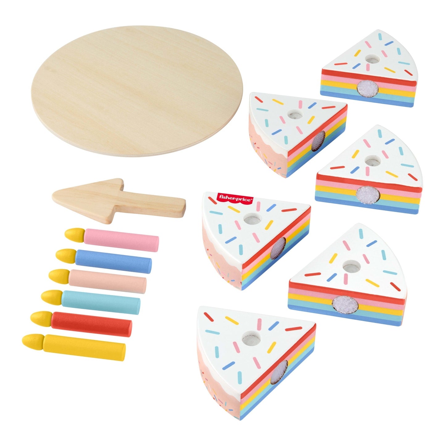 Fisher-Price Juguete para Bebés Pastel de Cumpleaños de Madera