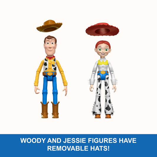 Disney And Pixar Woody & Jessie Action Figure Pack, 7-Inch Scale Posable Authentic Character Dolls