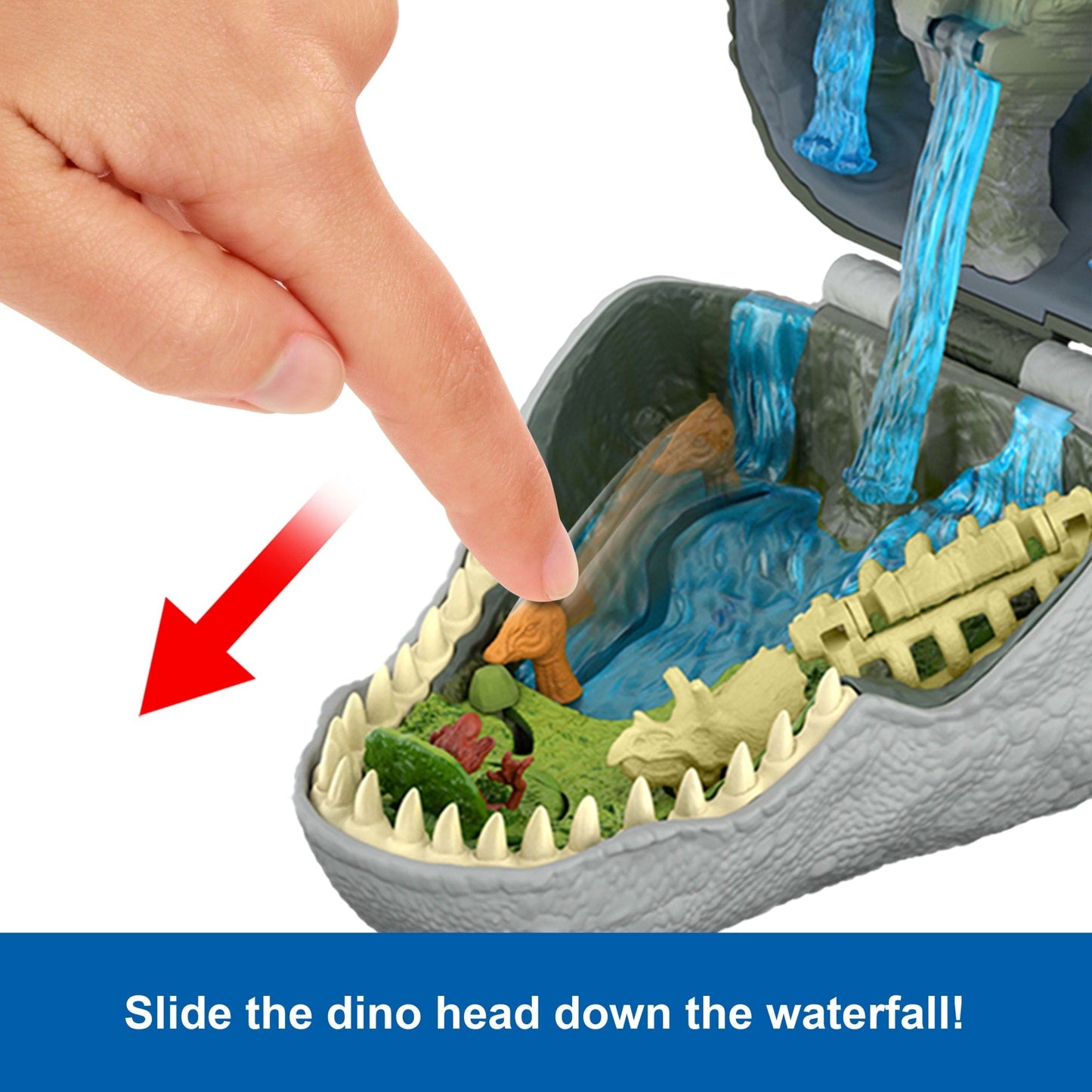 Jurassic World Rebirth Micro Adventure Playset Tyrannosaurus Rex Head, Interactive Features & Figures