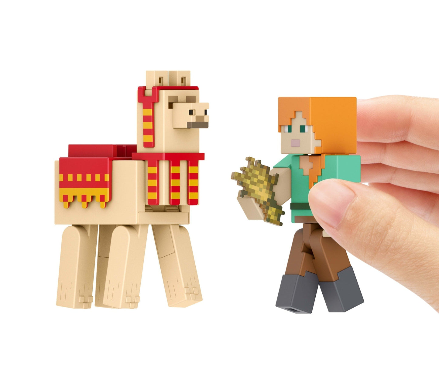 Minecraft Vanilla Figura de Acción Alex y Llama