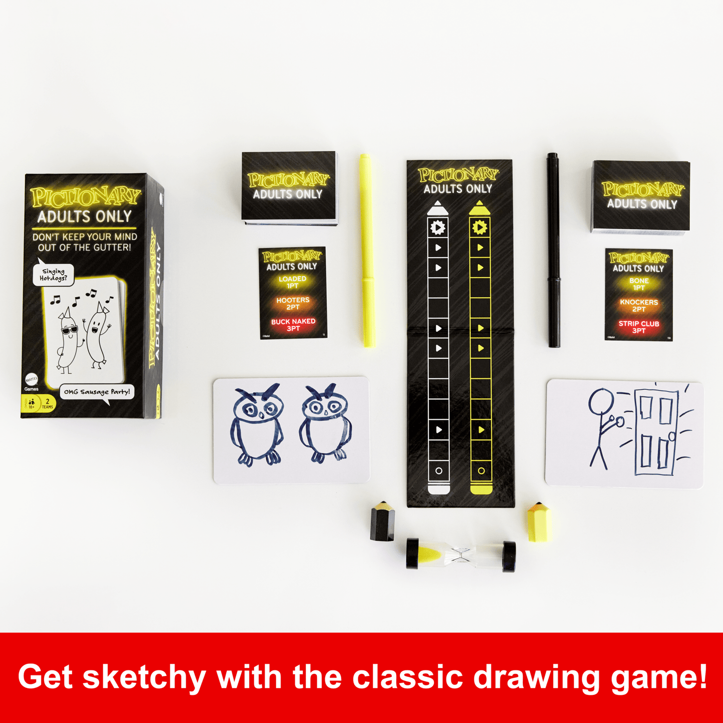 Pictionary Adults Only Party Game For Adults And Game Night, Drawing Game With Silly Sketches