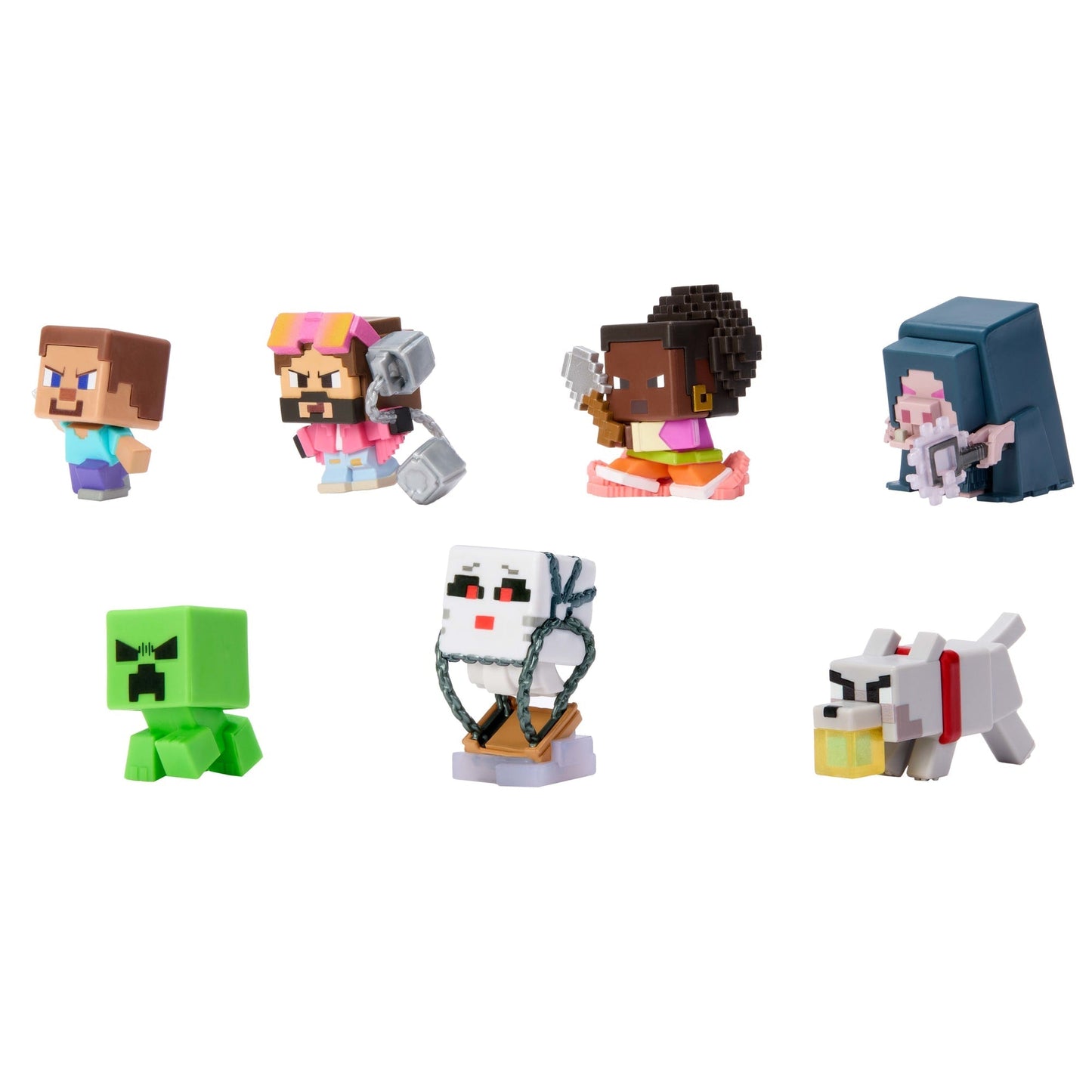Minecraft Mini Mode Overworld Battle Pack With 7 Mini Action Figures Inspired By The Movie