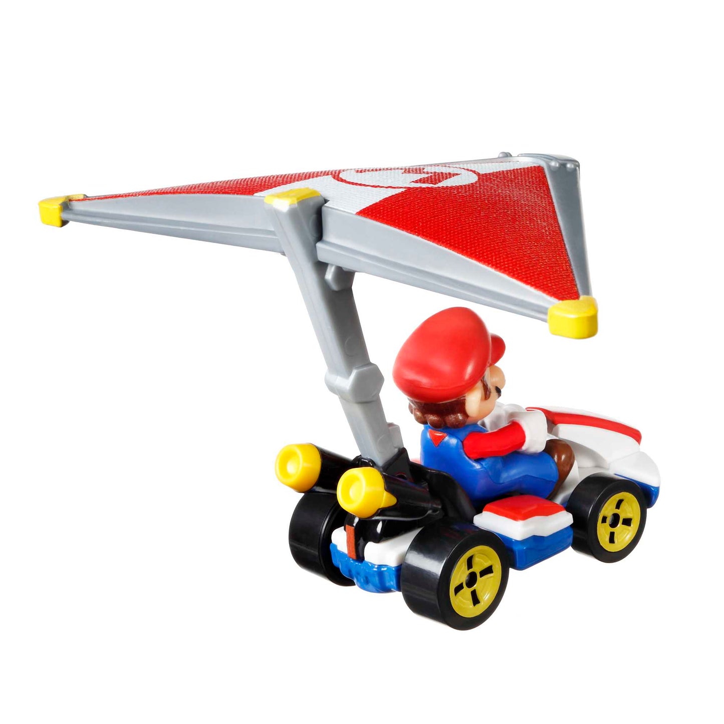 Hot Wheels Mario Kart Vehículo de Juguete Mario Estándar Kart con Super Glider