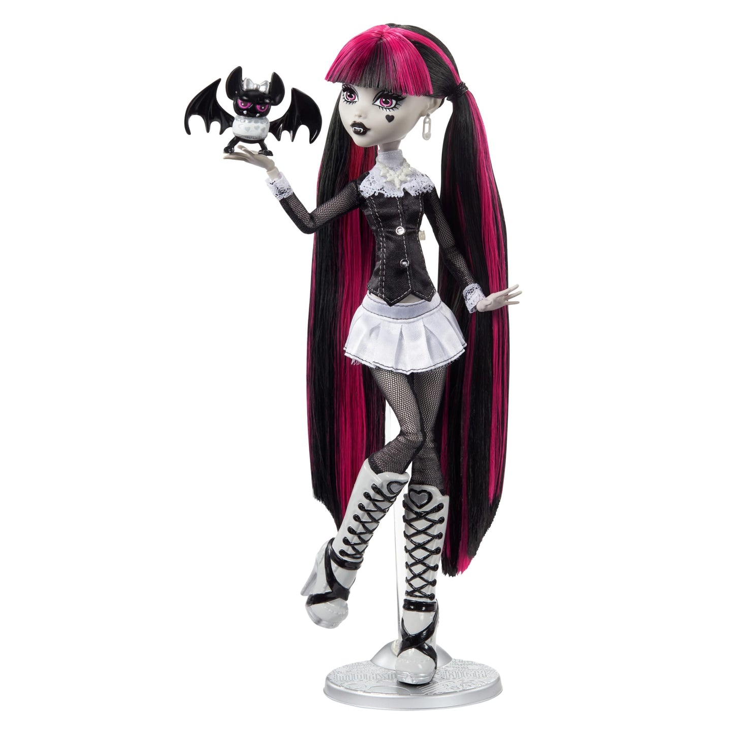 Monster High Reel Drama Draculaura Collector Doll in Black And White, Reproduction With Poster