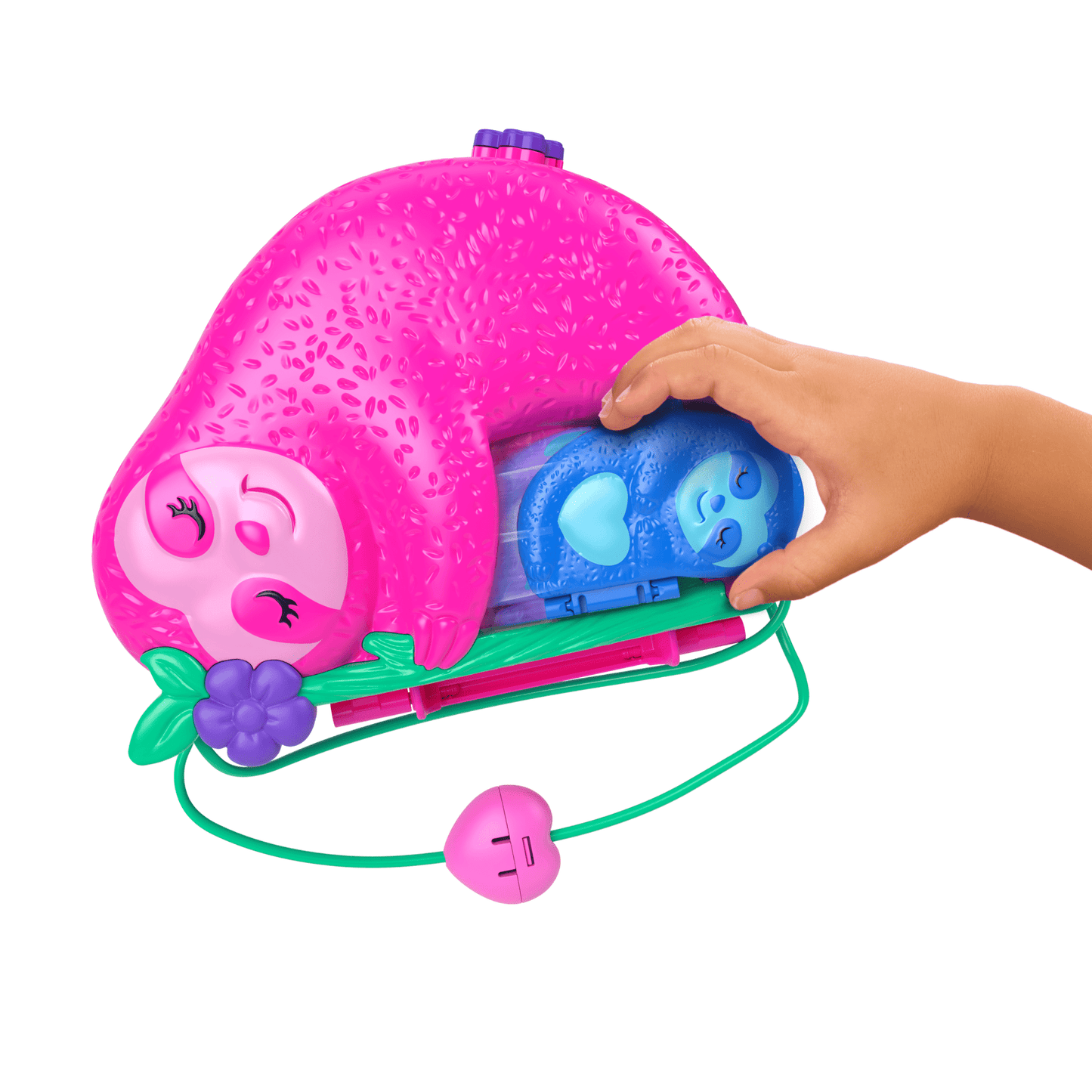 Pollypocket-La Famille des Paresseux-Coffret 2en1, Jouet de Voyage