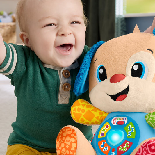 Fisher-Price Ríe y Aprende Juguete para Bebés Perrito Aprende Conmigo
