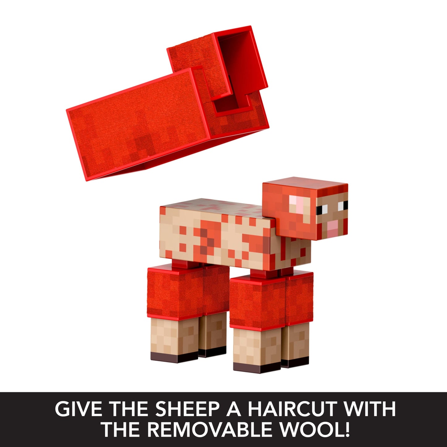 Minecraft Diamond Level Sheep Action Figure & 3 Accessories, 5.5-Inch Collector Scale