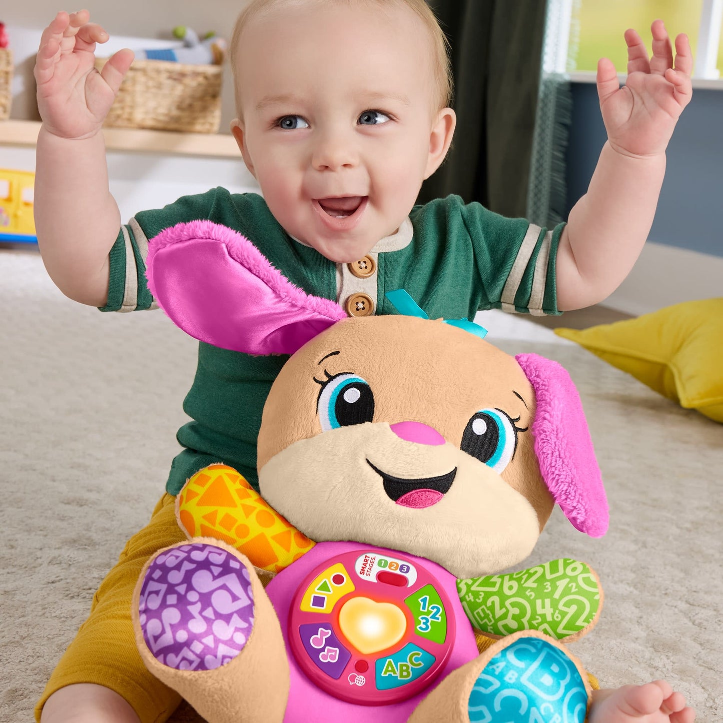 Fisher-Price Ríe y Aprende Juguete para Bebés Hermanita Aprende Conmigo