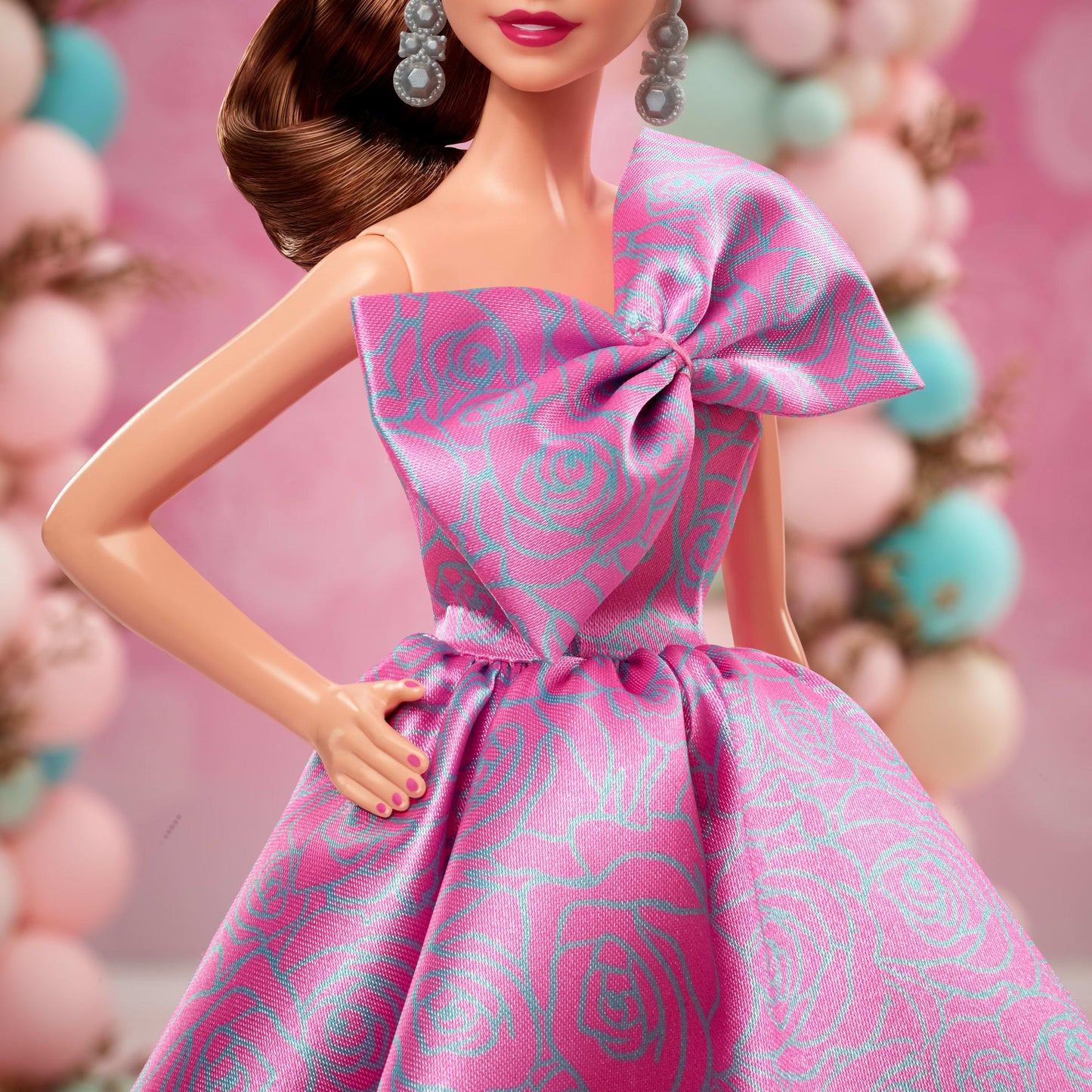 Barbie-Poupée Barbie Joyeux Anniversaire-en Robe Rose Satinée