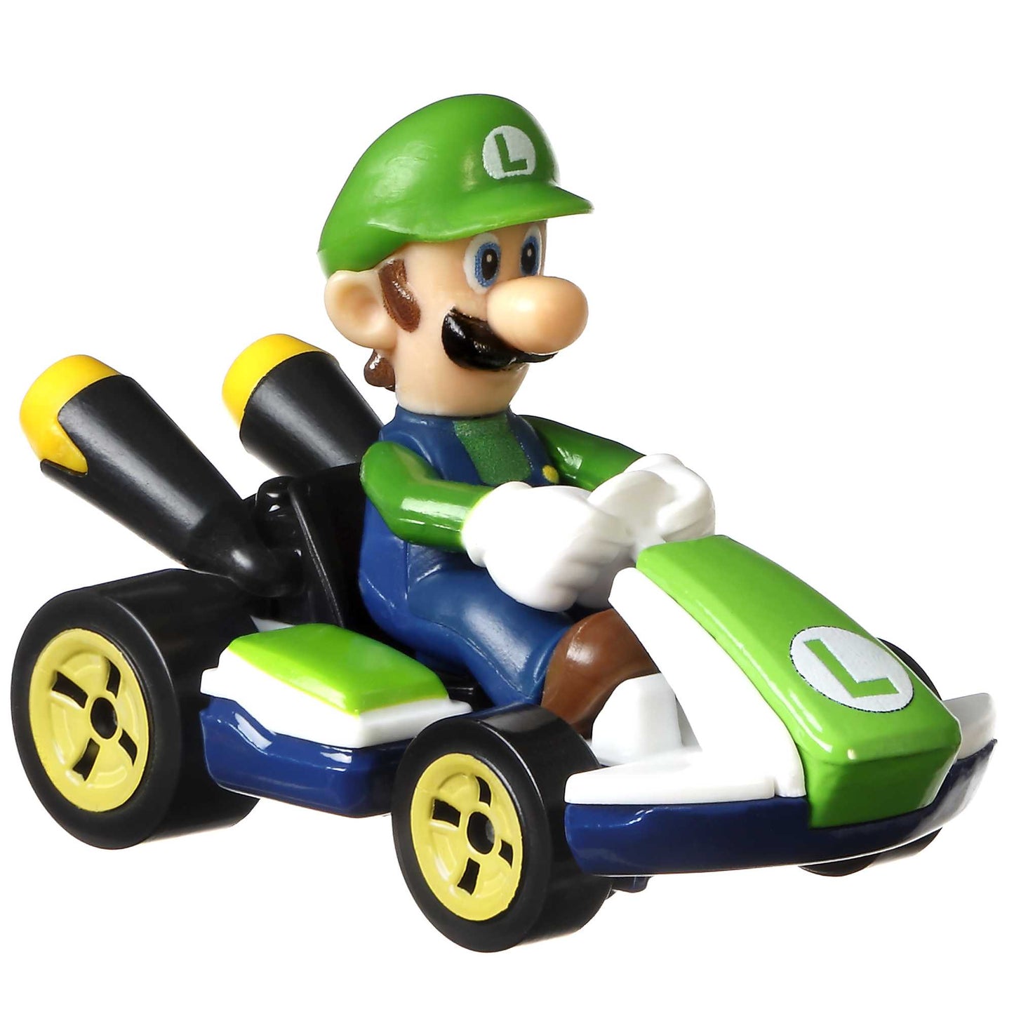 Hot Wheels Mario Kart Vehículo de Juguete Paquete de 4 con Mario, Donkey Kong, Luigi y Dry Bones