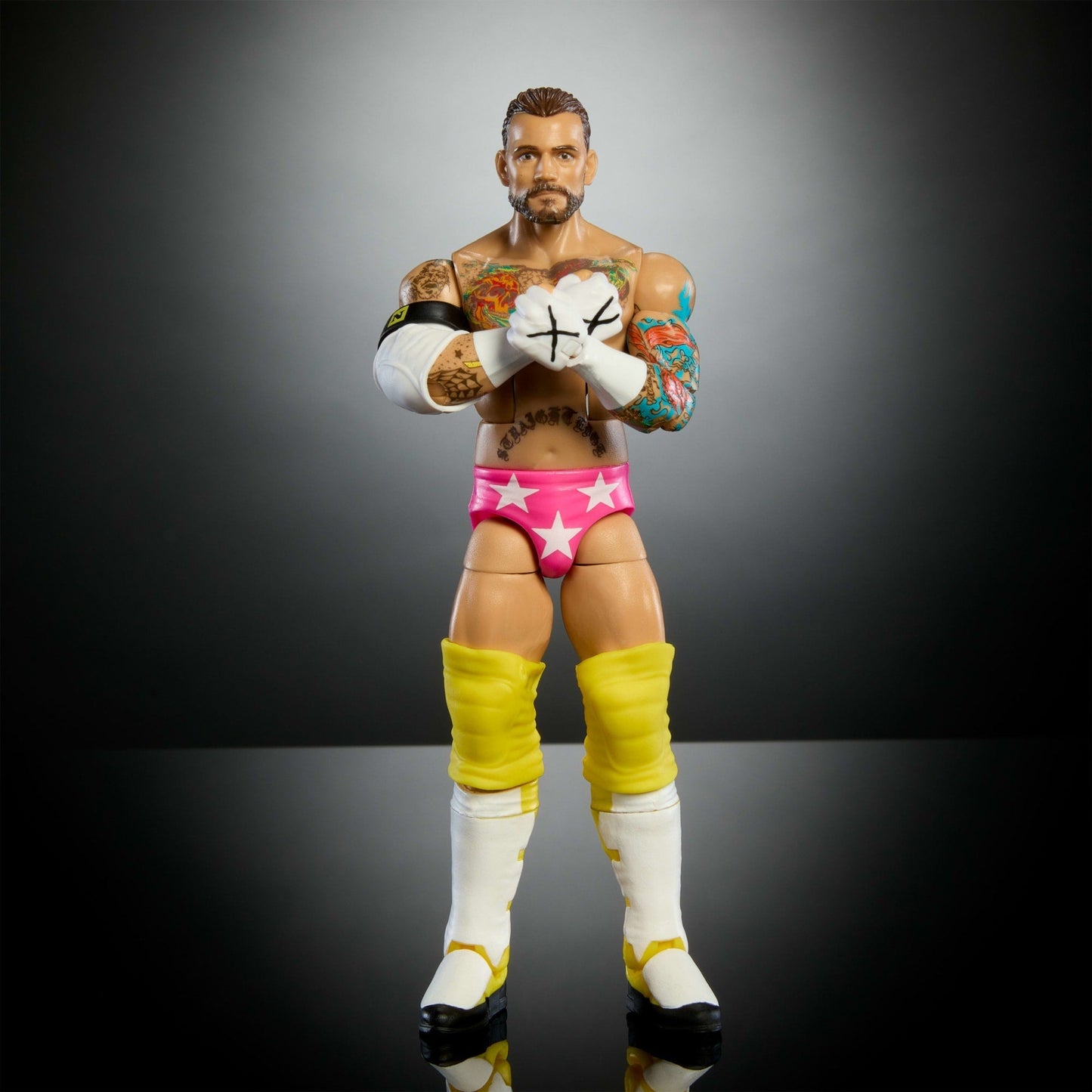 WWE Figura de Acción Elite Cm Punk amarillo