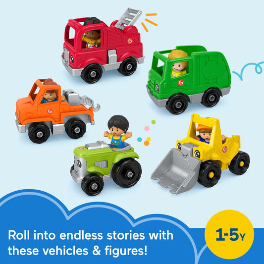 Fisher-Price Little People Activity Vehicles & Figures Gift Set For Toddlers, 10 Pieces