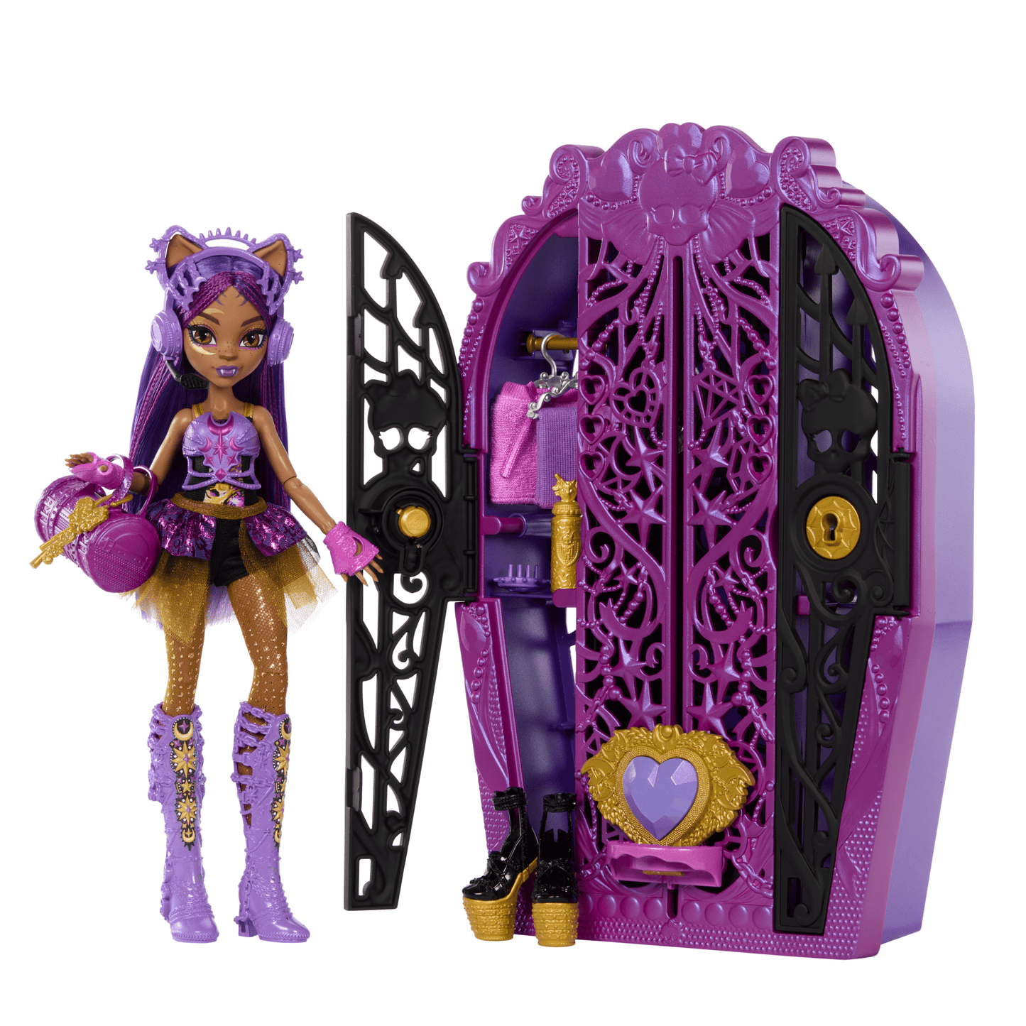 Monster High Skulltimate Secrets Monster Mysteries Playset, Clawdeen Wolf Doll With 19+ Surprises