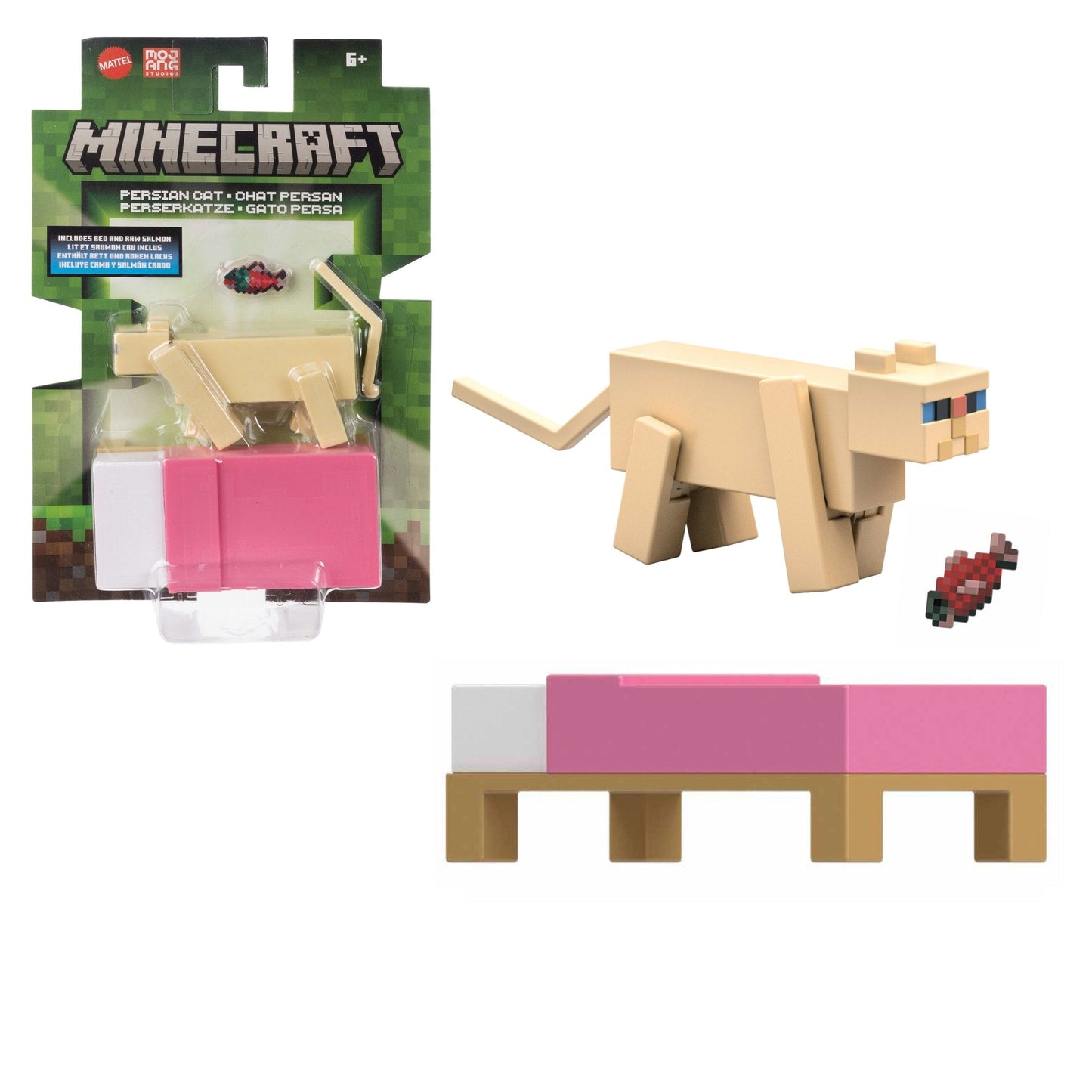 Minecraft Vanilla Figura de Acción Gato Persa 3.25