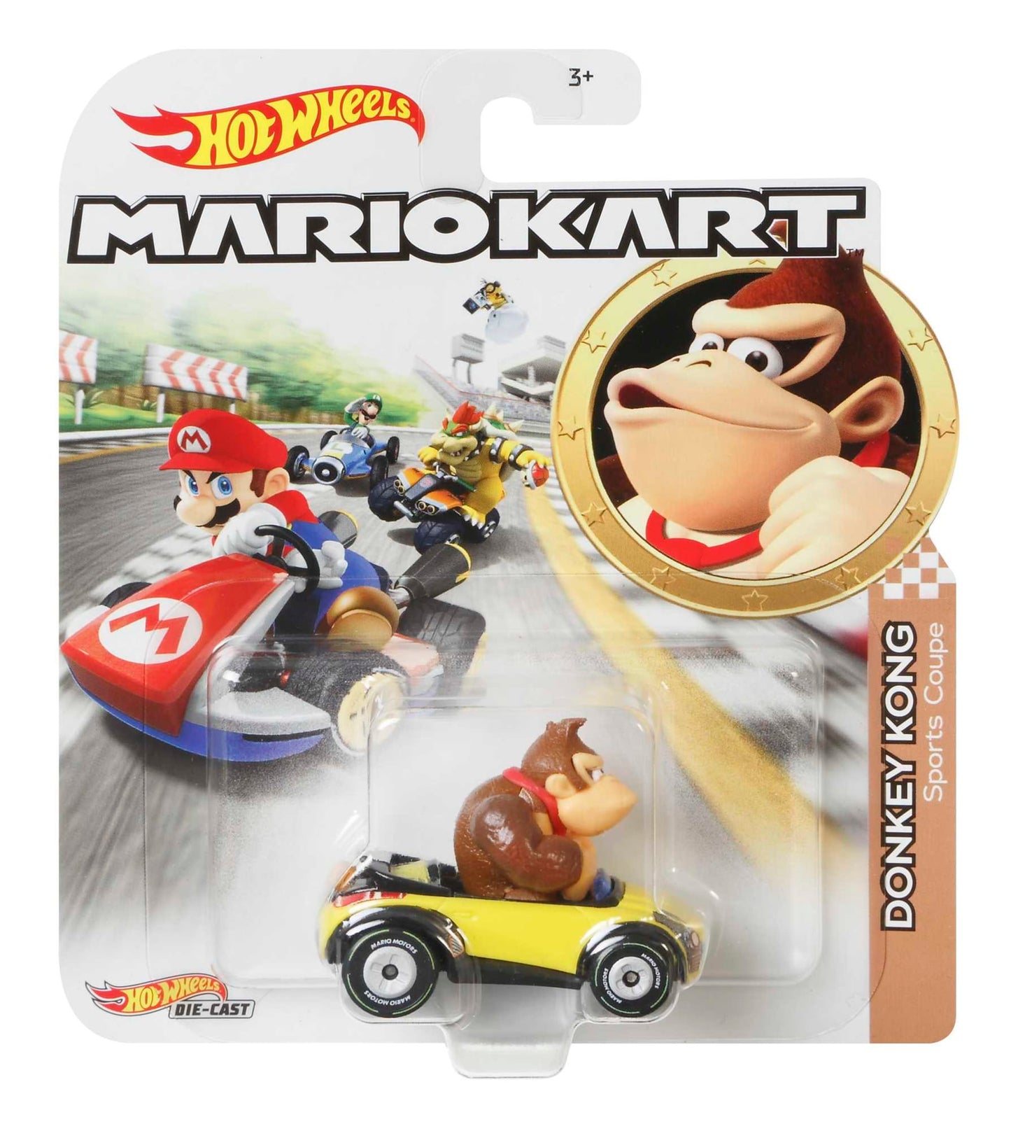 Hot Wheels Mario Kart Vehículo de Juguete Donkey Kong Sports Coupe