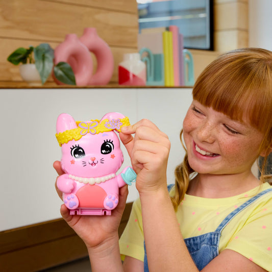 Polly Pocket Tea Party Bunny Compact Playset With 1 Micro Doll And Pet Bunnies, Travel Toy With Styling Accessories