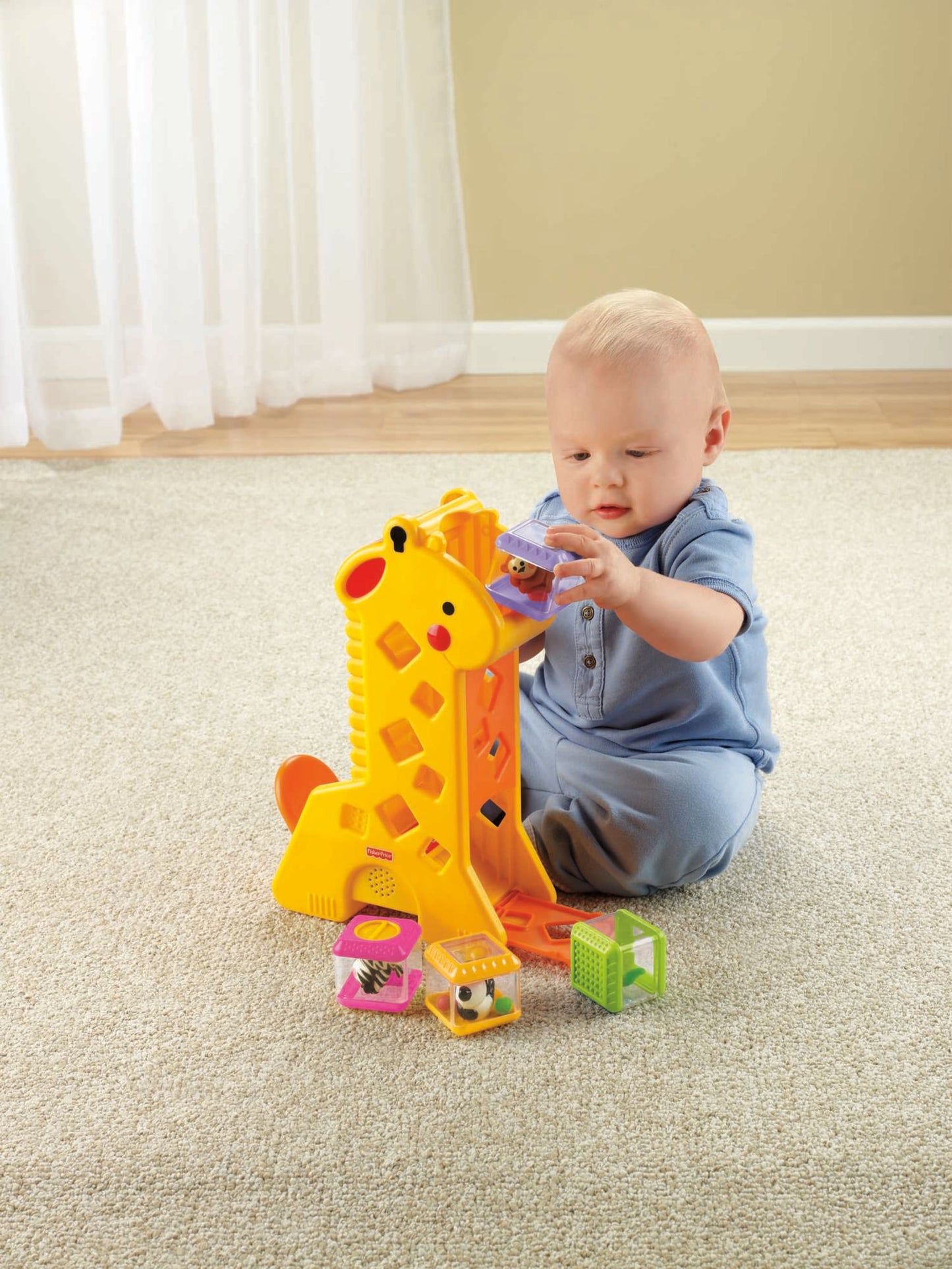 Fisher-Price Juguete para Bebés Jirafa Bloques Divertidos